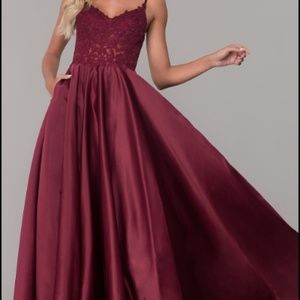 Long Red Ballgown